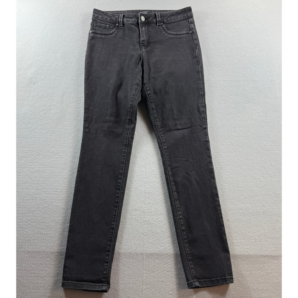 d.jeans Skinny Jeans Womens 10 Black Faded Stretch Denim Mid Rise